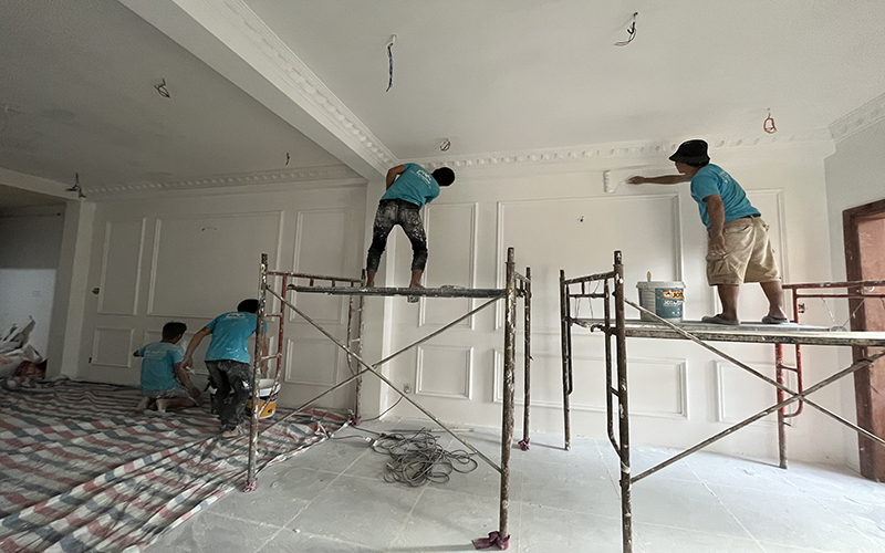 Quy trình thi công sơn phủ màu tiêu chuẩn