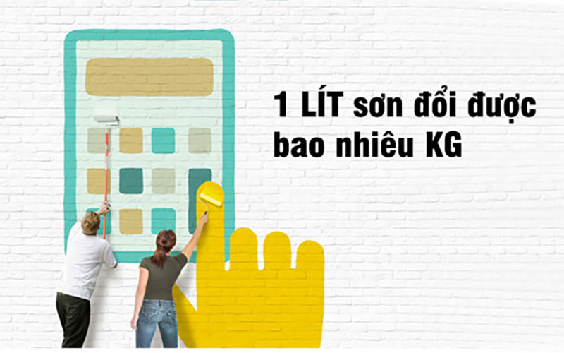 Phân biệt giữa số kg và lít của thùng sơn